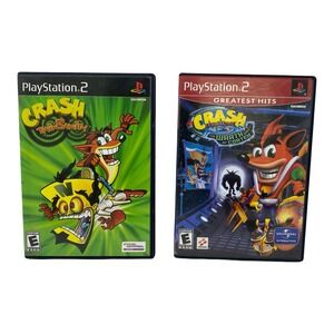 Crash Twinsanity & Crash Bandicoot Wrath of Cortex PS2 Game Bundle Complete CIB